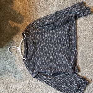 Lush Navy and Cream Knit Top